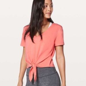 Lulu lemon Coral Tie-Front T-shirt